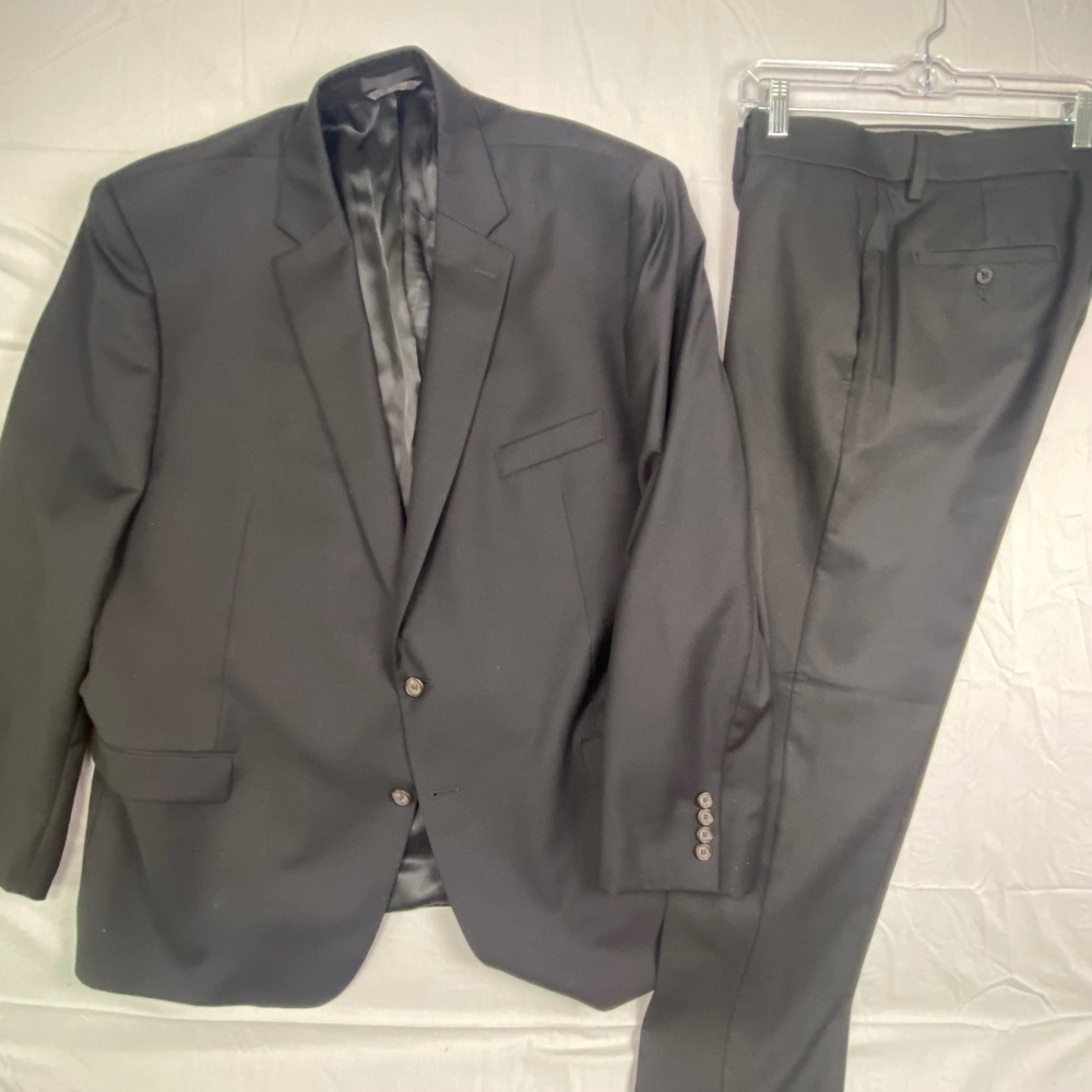 Lauren Ralph Lauren Blazer 50R Black Wool + Haggar Pants 32x29 Mens Dress Outfit